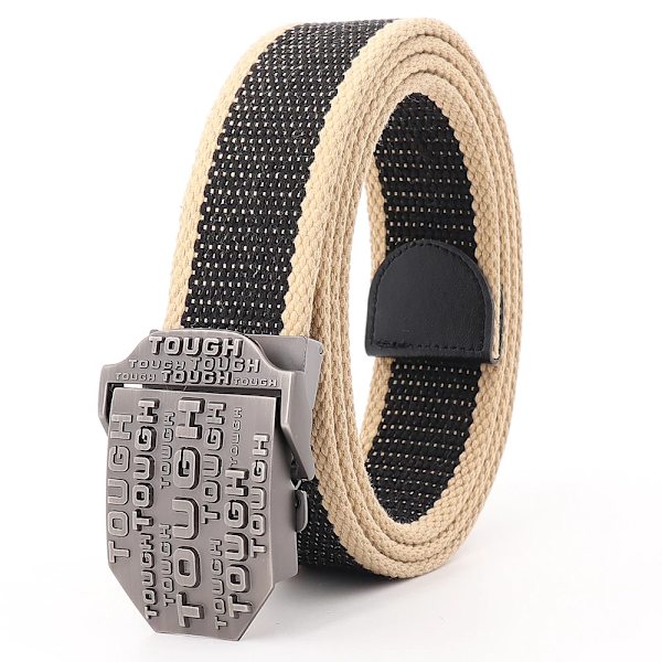 Herrbälten Canvas Herr Högkvalitativ tuff metallspänne Army Militärträning Taktiskt bälte Ny unisex Police Jeans Accessoarer Black rice edge 110cm