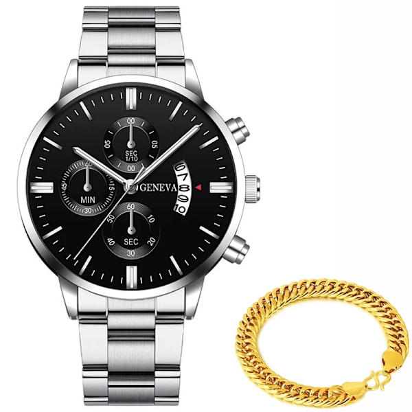 reloj hombre Mode Män Klocka i rostfritt stål Watch Kvarts Watch Business Klockor Man Klocka relogio masculino Style 20