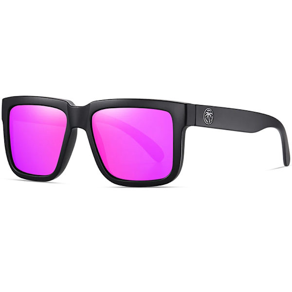 NYHET Högkvalitativt lyxigt Heat Wave-märke Polariserade solglasögon fyrkantiga Sammanfogade lins Dam män solglasögon UV400 HW02 C6 only glasses
