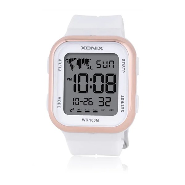 Herr Dam Dubbeltid Watch Multifunktion Digital watch 5 grupper av larm Vattentät 100m Simning Dykning Armbandsur DAP-001