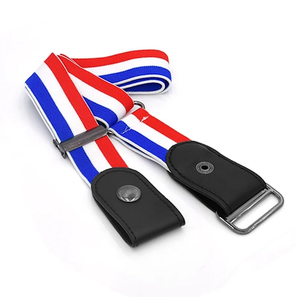 Enkelt Bälte Utan Spänne Elastiska Bälten För Dam Stretchrem Herr Jeans Cintos Utdragbar Barn Pojkar Flickor Cinturon Mujer-rem red blue belt 85-120cm