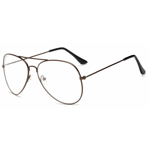 Varumärke Design Klassiska Aviation Solglasögon Dam Spegelkörning Retro Båge Polit Solglasögon Man UV400 Gafas De Sol För Män Gun Clear(.333)