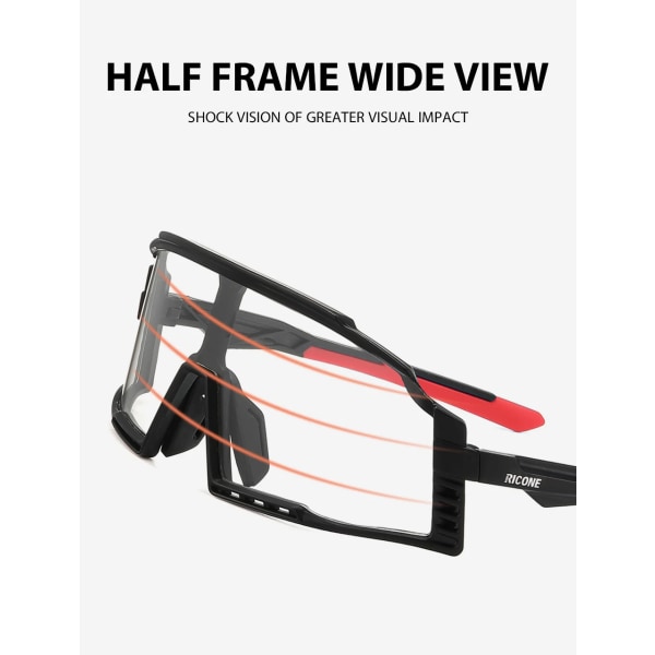 RICONE Photochromic Solglasögon Glasögon Utomhuscykling Män Kvinnor Sport Fiske Glasögon Glasögon Cykelglasögon RB2
