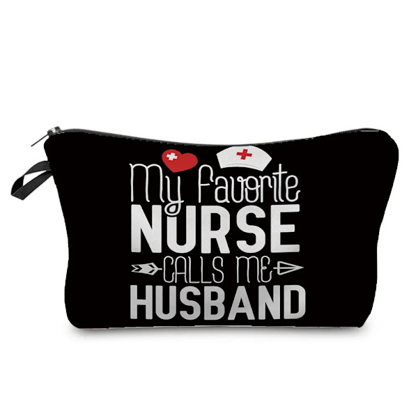 Tecknad Tandläkare Sjuksköterska Print Kosmetikväskor Mode Kvinnor Designer Sminkväska Värmeöverföring Organizer Pennfodral hz4559 Nurse Bag