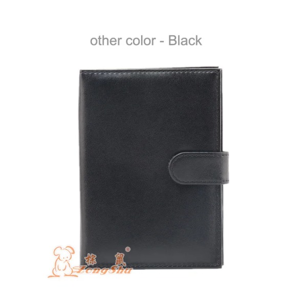 zongshu multifunktions Travel PU-läder Passhållare Cover Cover plånboksskydd (Anpassat accepterar Black