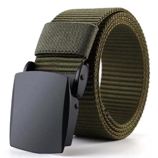 2022 Ny Canvas Herrbälte Mode Svart Nylon Utomhus Metall Automatiskt Spänne Casual All-match Lyxbälte Hane As shown(.2019) 115CM(.2019)