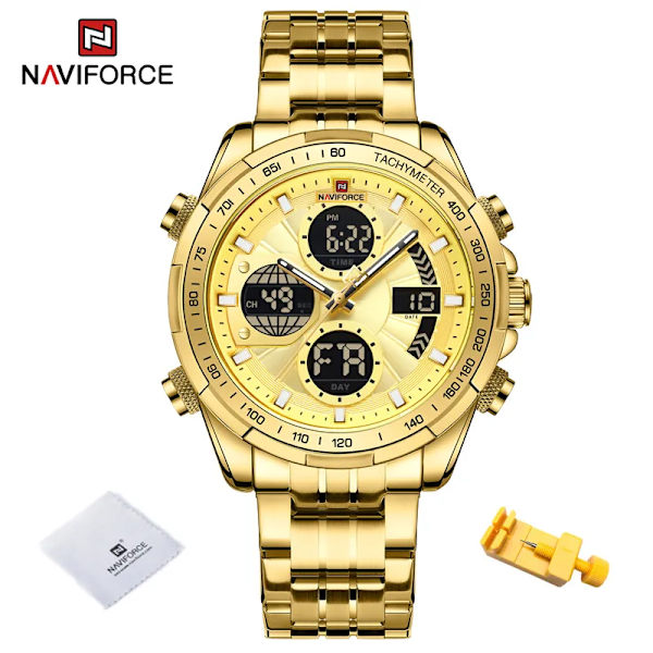 Nya NAVIFORCE mode militärklockor för män lyxiga original watch ​Vattentät kvarts armbandsur Gåva GGG