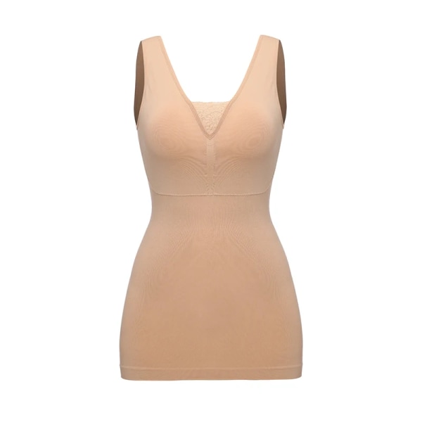 Damer Slimming Body Shaper Väst Shaper Slimming Magkontroll Linne Väst Bodysuits Shapewear Mage Midja Korsett Gördel Beige L