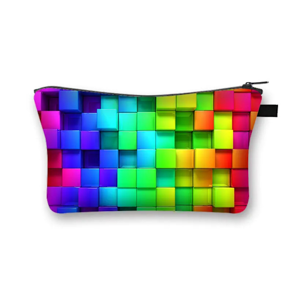 Magic Cube / Math Formula Print Case Kvinnor Toalettväska för Make Up Organizer Väska Flickor Clutchväskor Söt kosmetisk väska shzbmofang09cw