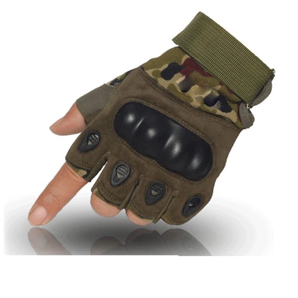 Taktiska utomhushandskar Airsoft Sporthandskar Halvfinger Militär Män Stridshandskar Andas Skytte Jakt Cykelhandskar Camouflage M