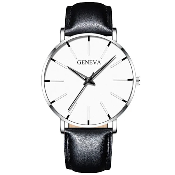 Herrmode Minimalistisk Ultra Tunna klockor för män Enkel Business Rostfritt stål Mesh bälte Quartz Watch relogio masculino Leather Silver Black