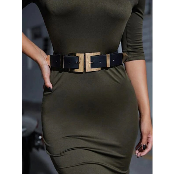 MEDYLA Dambälte Äkta läder Mode Retrobälten Högkvalitativt lyxmärke Dam Alloy Spänne Casual Jeansbälte L27 coffee 115CM