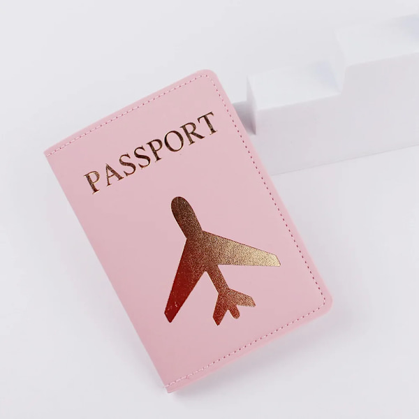 Cover i PU-läder Mode 2022 Case för kvinnor för män Resedokument case C Pink