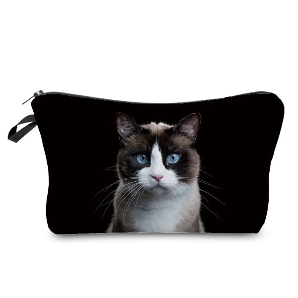 Värmeöverföring Djurmönster sminkväska Söt katt Print Kosmetiska väskor Högkvalitativ organizer Multifunktion Kvinnor Case hz5100 Cat Dog Bag