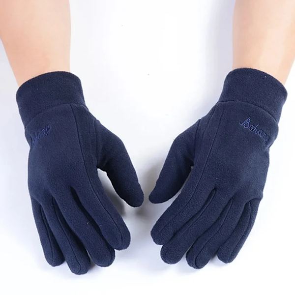 Vindtäta vintercykelhandskar Pekskärmscykel Cykelsport Stötsäkra utomhusvarma handskar Ski Jakt Taktiska handskar Nyhet Thick - Navy
