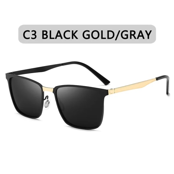 ZXWLYXGX Varumärkesdesign Klassiska polariserade solglasögon Män Kvinnor Kör fyrkantig ram Mode Solglasögon Man Goggle Gafas De Sol C3 Polarized