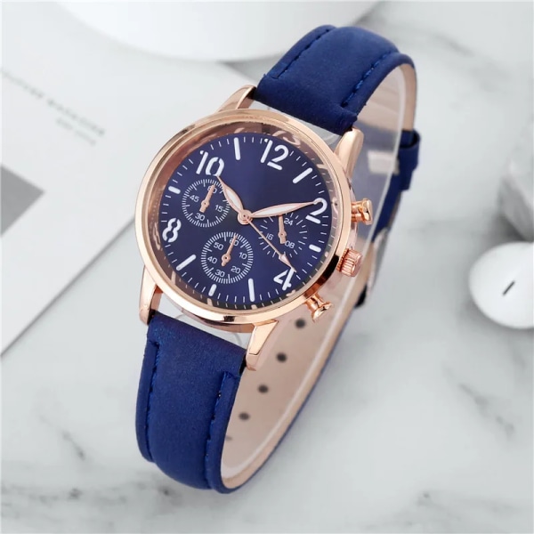 2020 NYHET Watch Dammode Casual läderbältsklockor Enkla kvinnors nattvila Quartz Clock Dress Armbandsur Reloj mujer women watch(.141)