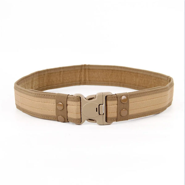 Army Style Stridsbälten Snabbkoppling Taktiskt bälte Mode Män Militär Canvas Midjeband Utomhus Jakt Vandringsredskap 8 färger Khaki 45to47inch