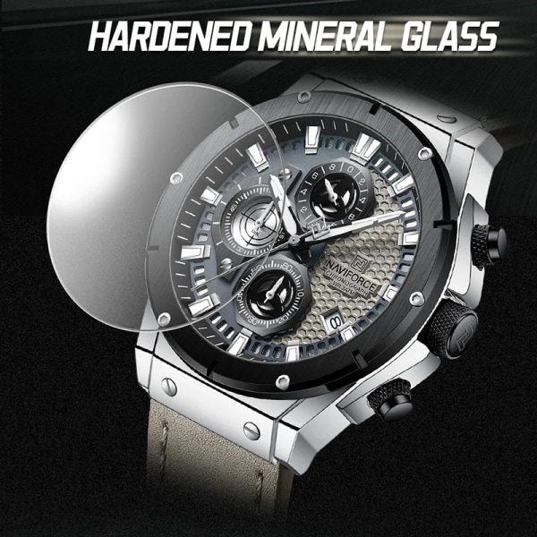 Toppmärke NAVIFORCE Herrklockor Vattentät Lyx Sport Lysande händer Herrarmbandsur Chronograph Relogio Masculino 2023 SBBN