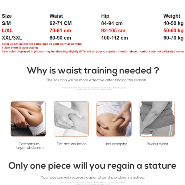 Shapewear Waist Trainer Fajas Body Shaper för kvinnor Bantningskorsett Sömlösa underkläder Korrigerande underkläder Butt Lifter Underkläder Gray S M 40-50KG