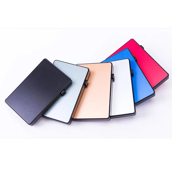 Bisi Goro herrplånbok tunn RFID-blockerande popup-knapp Case Aluminium Enkelkorthållare Box Smart plånbok Name-X-64-Gray