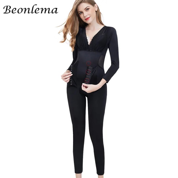 Helkroppssexiga Shapewear för kvinnor Rumplyftning Bantning Shapers Sömlös hållning Korrigerande armar Formning Leggings Bodysuit Nude XXXL