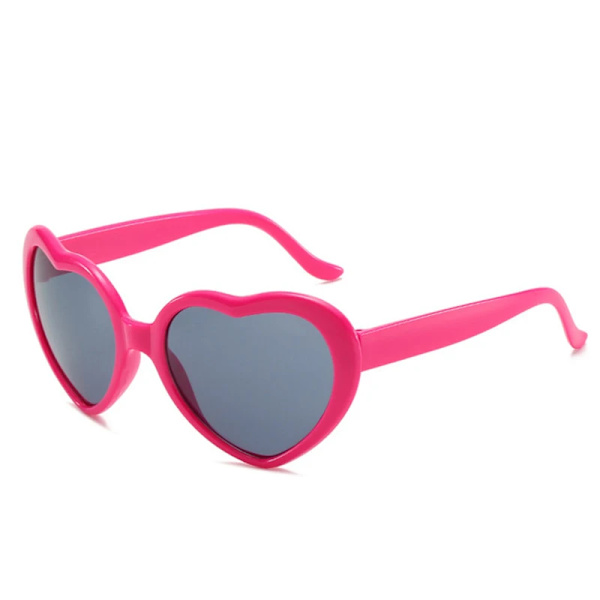 Dammode Hjärtformade effekter Glasögon Watch ljuset ändras till hjärtform på natten Diffraktionsglasögon Solglasögon för kvinnor Rose red-B Adult