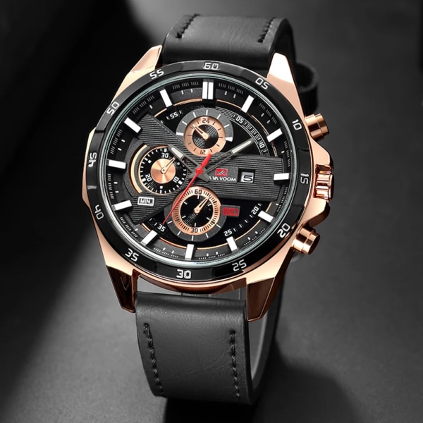 2023 New Racing Car Herrklockor Toppmärke Lyx Sport Reloj Hombre Casual Big Dial Military Leather Black Watches 2162P-FK