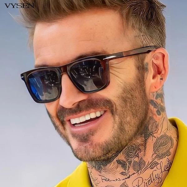 Fyrkantiga Lyxiga Polariserade Solglasögon Män Kvinnor 2022 Retro märkesdesigner Polar Solskydd Glasögon Man Nya Oculos De Sol Masculino C5 Red Leopard Gray With the box