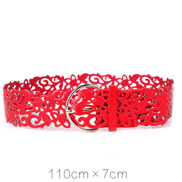 Mode Damer Livligt Flätat Casual PU-läder Smalt tunnt spänne Midjebälte Candy Skinny Midjeband Bälte för kvinnor camel 103cm