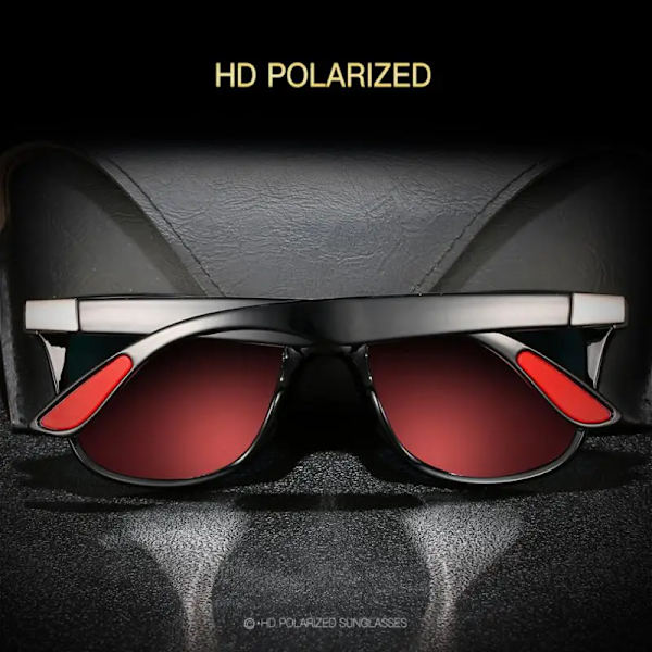 Polaroid Solglasögon Unisex Man Goggle Square Plast Gafas De Sol Klassiskt mode Svarta nyanser UV400 D
