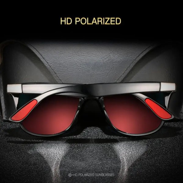 Polaroid Solglasögon Unisex Man Goggle Square Plast Gafas De Sol Klassiskt mode Svarta nyanser UV400 Type 4