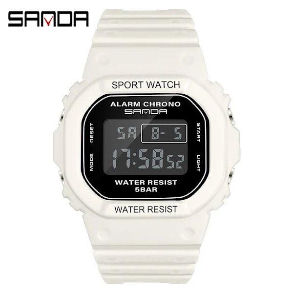 SANDA Brand Digital Watch Lyx G Style Elektroniska Klockor Watch För Kvinnor Män Stoppur Countdown Armbandsur 293 Pink
