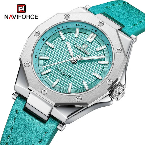 NAVIFORCE Quartz Läder Armband Lyx Kvinnor Enkel Populär Watch Vattentät Kvinnor Klockor Kvinnor Watch Mujer RGWLBN-BOX