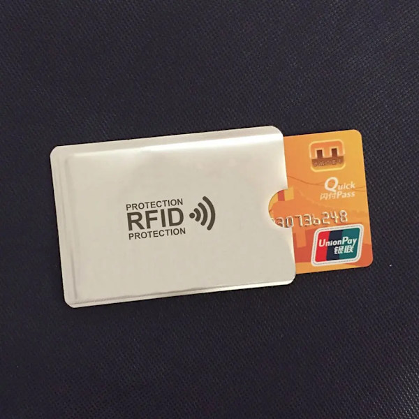 Män Anti Rfid Plånbok Blockering Läsare Lås Bankkortsinnehavare ID Bankkort Case Skydd Metall Kredit NFC Hållare Aluminium 6*9cm 10pcs15