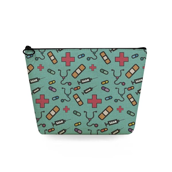 Bärbara kvinnor Designer Organizer Mode kosmetiska väskor Tecknad Tandläkare Sjuksköterska Print Värmeöverföring Resor Toalettväska Sminkväska sn4552 Nurse Bag