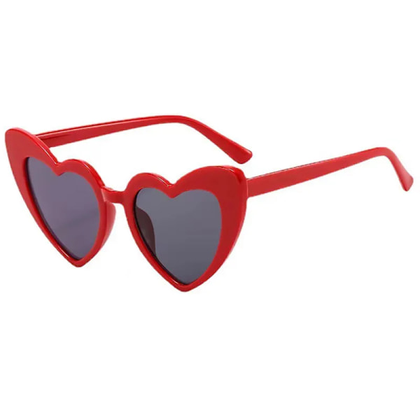 13 färger Mode Hjärta Dam Solglasögon Personlighet Stor Båge Glitter Rosa Solskydd Glasögon Glasögon UV400 Glasögon Red 1 pair