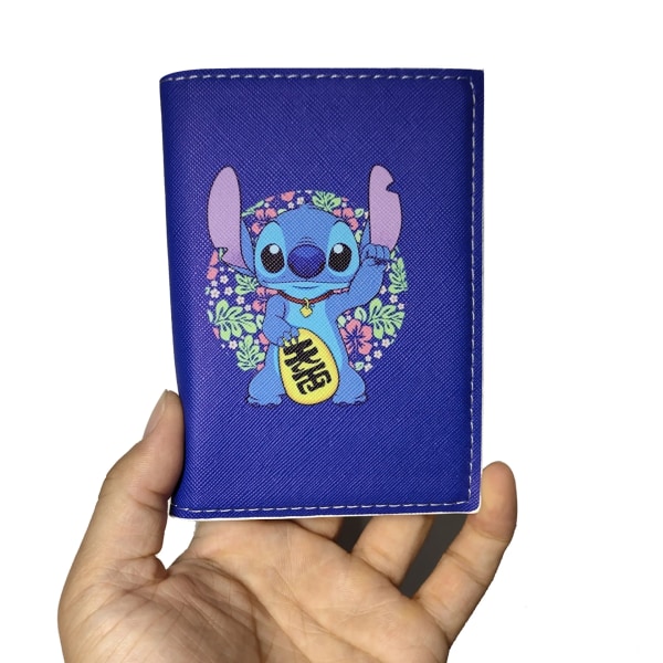 Lilo & Stitch Film Tecknad Print PU- cover Mode Söta flickor Pojkar ID-korthållare Resebehörighetshållare DX1037A