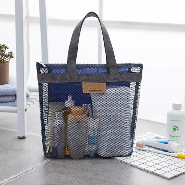 Kvinnor Beach Gym Bad Kosmetikväska Set Makeup Mesh Toalettpåsar Herr Organizer Bärbart case wine red