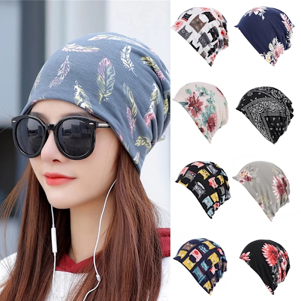 51 Stilar Dammössa Baggy Slouchy Beanie Hatt Vår Sommar Pile Pile Mössa Håravfall Huvudduk Tunn Andningsbar Pullover Mössa Type 3(.102)