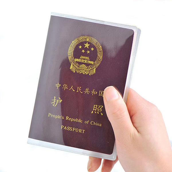 Transparent cover i plast för kvinnor och män Vattentäta skydd på Passports hållbara case passhållare Transparent