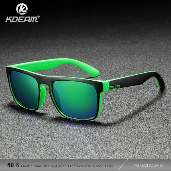 KDEAM Polarized Designer Square Solglasögon Herr eller Dam Elastisk målarram Spegel Solglasögon 17 färger tillgängliga C6
