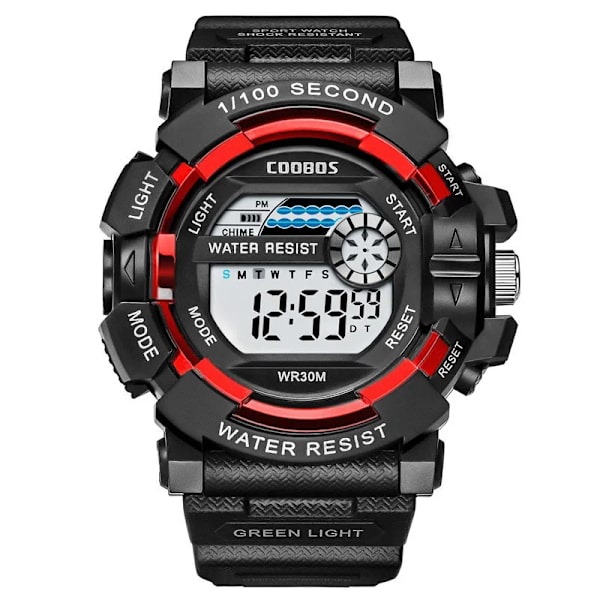 Mode herr LED digital watch Date Sport utomhus elektronisk watch för män Toppmärke Lyx militärklockor relogio masculino Red 1