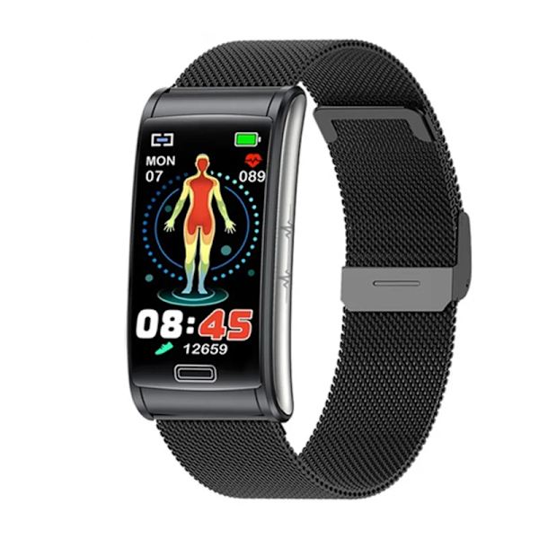 E600 Smart Watch EKG Blodsocker Män Icke-invasiv Blodsocker Puls Hälsomätare Kvinnor Sport Smartwath Armband Red