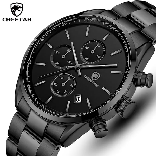 Nya CHEETAH klockor för män Toppmärke Lyxmode Business Quartz Herrarmbandsur i rostfritt stål Vattentät sportklocka B RG With Box