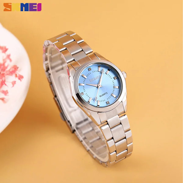 SKMEI Fashion Simple Quartz Watch Japan Movement Luxury Quartz Watches For Women Thin Lady Hour Damer reloj mujer 1620 Silver-Silver