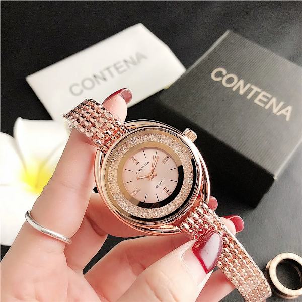 Kvartsklockor 2023 Watch Modeklocka Watch Femme Lyxarmbandsur för kvinnor Montre Femme Zegarek Silver