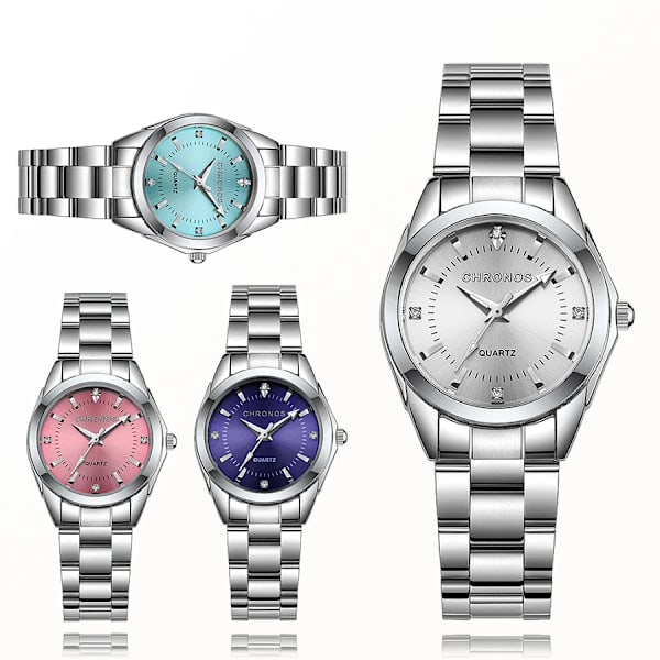 CHRONOS Elegant Watch Lyx Dammodemärke Armbandsur Japan Movement Rostfritt stål Present till kvinnlig flickvän CH2303 with Box