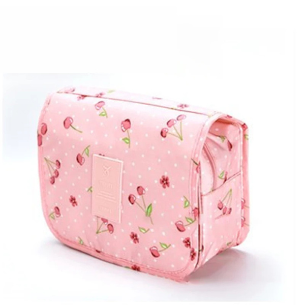 Badkar Hängande Resor Herr Toalettväska Hane Vattentät Organizer Nylon Necessaire Sminkväska Neceser Kosmetiska väskor Kit Pink cherry