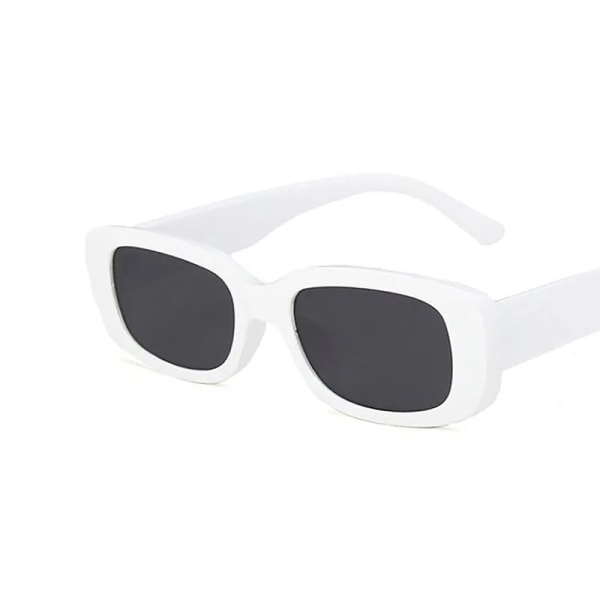 Mode Svarta fyrkantiga solglasögon Kvinna Lyxmärke Små rektangulära solglasögon Kvinnlig Gradient Klar Spegel Oculos De Sol A-9